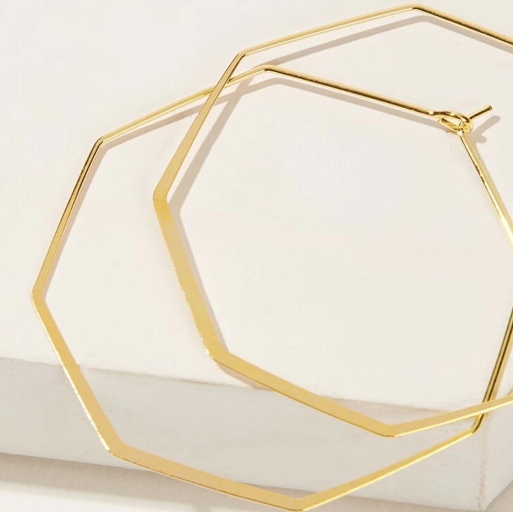 Octagon Shaped Hoop Earrings 💢NEW💢